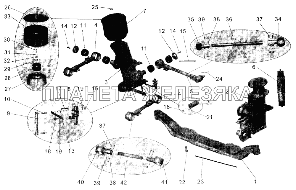 Подвеска передняя МАЗ-104